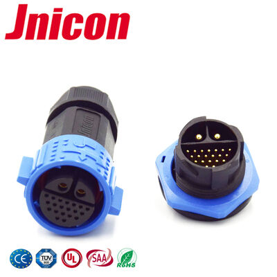 M19 Signal And Power Connector 2+20 Pin Quick Lock 300V Waterproof