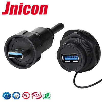 원형 방수 USB 커넥터 | 패널 마운트 IP67 실외 USB 연결 플러그