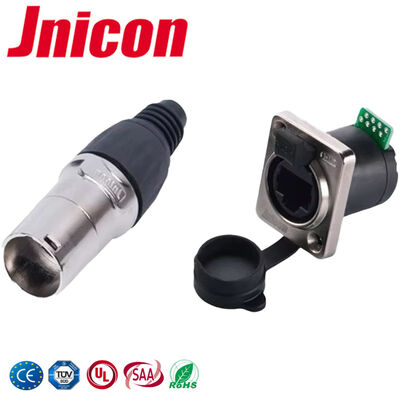 UL94-V0 IP44 IP65 RJ45 소켓 플러그 방수 패널 마운트 커넥터 500V
