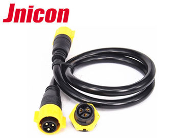 4 Pin 남여 노란 IP67 전원 연결 장치 500V 20A 납땜 유형