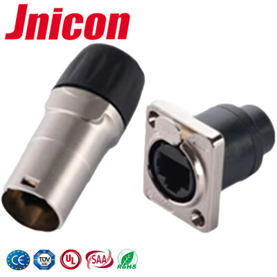 -25°C - 80°C RJ45 커넥터 IP44/IP65 방수 신호 패널 마운트 커넥터