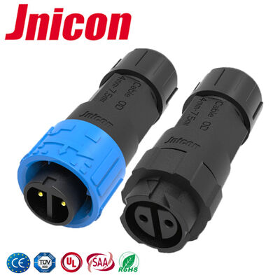 M16 10A 2핀 IP68 커넥터 300V 전기 암수 커넥터
