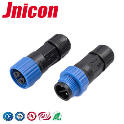 M15 2 Pin 가로등을 위해 방수에게 남여에게 연결관 IP68 나사 잠그기