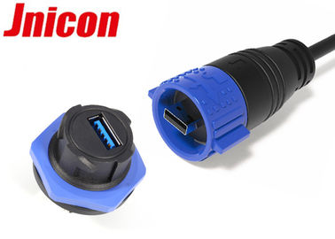 먼지 방지용 커버를 가진 여성 접합기에 짝지워진 방수 USB 마개 연결관 남성