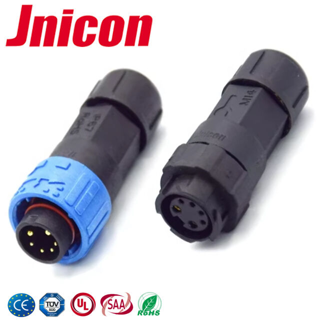 M16 10A 2+4 핀 전기 와이어 와이어 커넥터 UL 멀티 핀 커넥터 방수