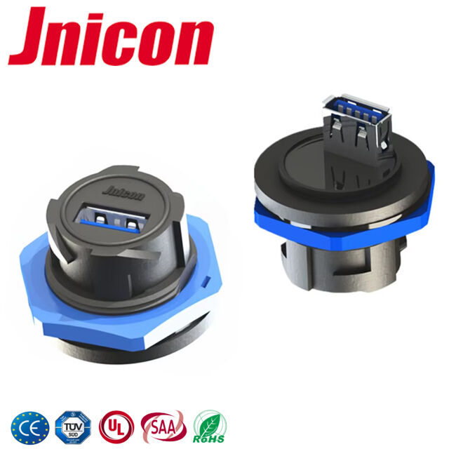 IP67 방수 USB 3.0 커넥터 고 내구성 패널 마운트 남성 여성 데이터 커넥터