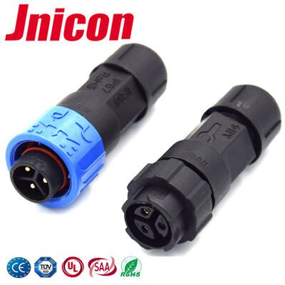 Jnicon M16 300V 10A 낮은 전압 철사 연결관은 빠른 전원 연결 장치를 방수 처리합니다