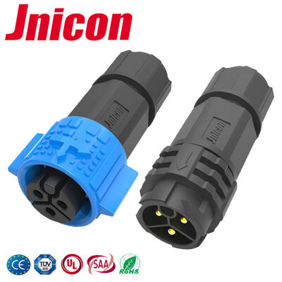 PA66 20A 산업 DC 방수 커넥터 IP67 M19 3 핀 원형 커넥터